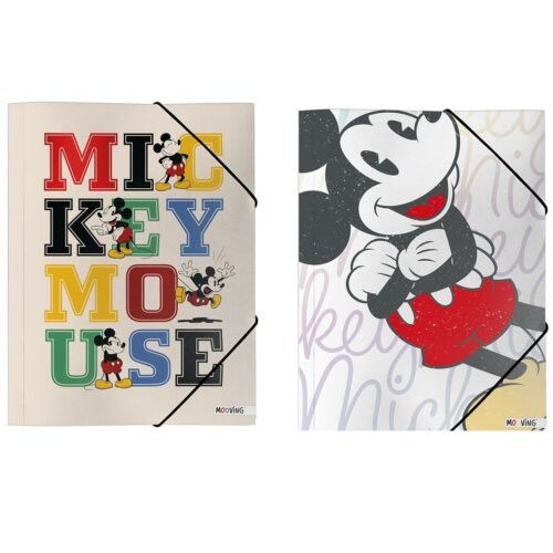 CARPETA 3 SOLAPAS CON ELÁSTICO MOOVING MICKEY AND