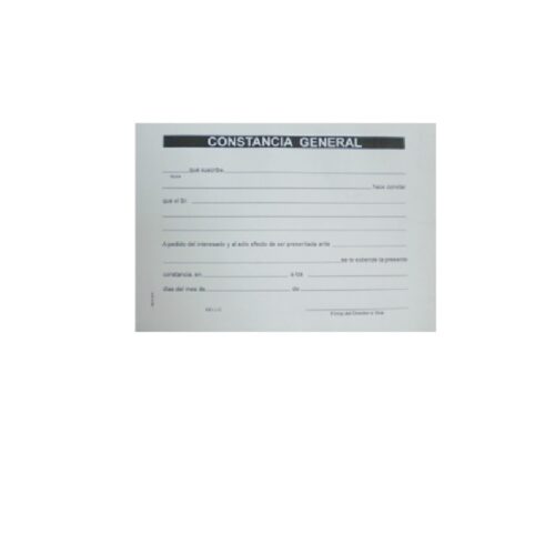CONSTANCIA GENERAL X100 514