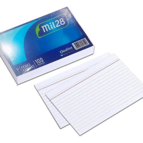FICHAS RAYADAS Nº1 X 100  (  7 X 12CM) MIL28