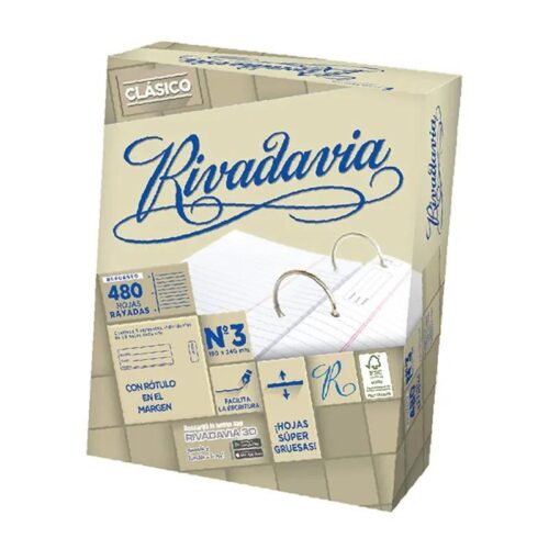 REP. Nº 3 RIVADAVIA X 480 RAYADO CLASICO