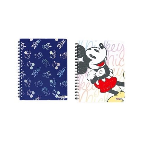 CUADERNO 16 X 21 MOOVING TAPA DURA MICKEY AND FRIE