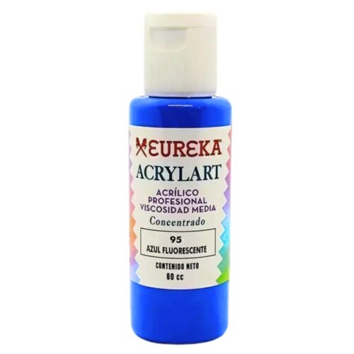 ACRILICO EUREKA FLUORESCENTE X 60CC AZUL