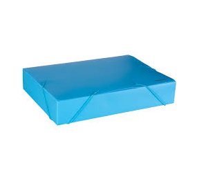 CAJA ARCHIVO CELESTE PASTEL 3CM OF PLASTICA