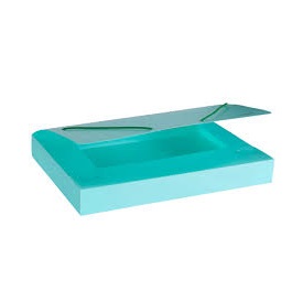 CAJA ARCHIVO VERDE PASTEL 3CM 4A PLASTICA***