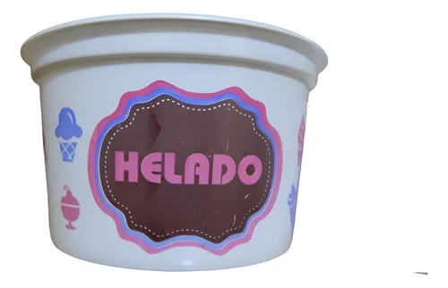 POTE PLASTICO PARA HELADO 125GRS X100