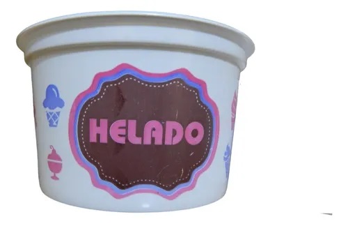 POTE PLASTICO PARA HELADO 250GRS X UNIDAD