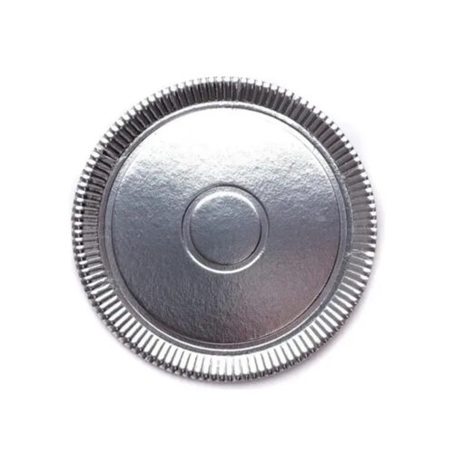 BANDEJA CARTON PLATEADO 26M REDONDO X 50 UNID