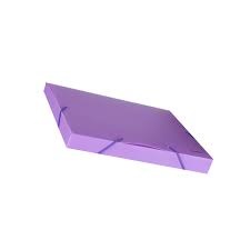 CAJA ARCHIVO LILA PASTEL 3CM 4A PLASTICA***