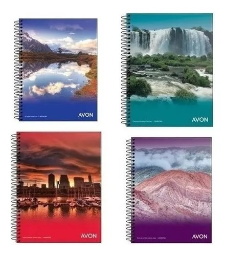CUADERNO 16X21 AVON  ESPIRAL  46HJ T/FCUAD