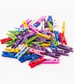 BROCHE MINI DE MADERA COLOR 2.5 CM X20