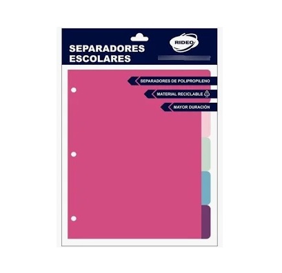 SEPARADOR MATERIA PLASTICO RIDEO 5 POS. MATT PASTE