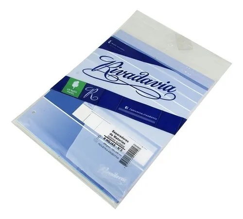 SEPARADOR MATERIA RIVADAVIA X 8 HJS.SIN SOLAPA