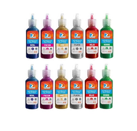 ADHESIVO GLITTER EZCO  X 12 UNIDADES SURTIDOS