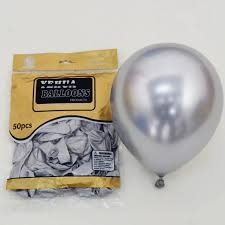 GLOBOS BALLONS PLATEADO X 50 UNIDADES