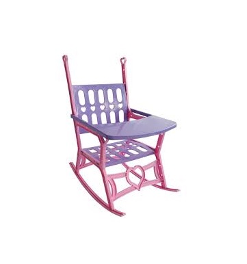 SILLA MECEDORA ROSA/LILA