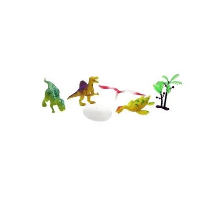 DINOSAURIOS X4 UNIDADES + HUEVOS +PLANTAS